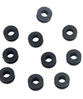 10Pcs Black Motorcycle Side Cover Grommets Kit For Fairings And Panels Slick Rubber Gasket Seals For 600RR 600F F4i 250R 125R And More Easy Install Snug Fit Prevent Rubbing. Black rubber grommets, 10-pack, for motorcycle fairings and side panels.