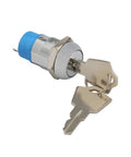 JK215 19MM 12 Volt On Off Electric Stacker Lock Switch Four Disc Key Lock with keys for forklift control panel use.