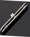 360 Degree Rotatable Hidden Door Pivot Hinges Set in Stainless Steel for Secret Doors and Hidden Installations, side view