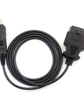 Cigarette Lighter To OBD2 Power Cable 16 Pin 10Ft 12V DC Vehicle OBD II Port Adapter Connect Any 12V Source To Car Diagnostic Tool OBD II Cable With Memory Save For Easy No Fuss Reliable Power shown coiled