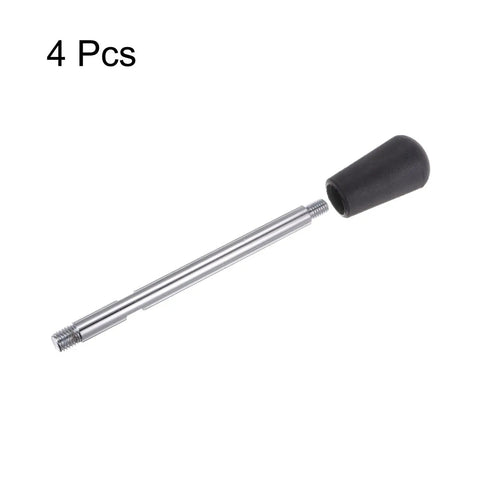 4 Pack M12 Thread Clamping Handles 210mm Length Chrome Plated Revolving Crank Handwheels for Lathe Machines shown disassembled
