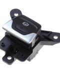 Straight Swap Electronic Parking Brake Actuator Switch For Jeep Compass 2017 To 2019 with a glossy black button and mounting bracket.