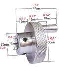 Two Inch Round Hand Wheel With Revolving Knob Handle For Milling Drilling Lathe Machines Precision Adjustment And Easy Grip
