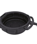 Heavy Duty 10L Oil Drain Pan With Big Capacity Black PP Plastic For Car Lube Job, heavy walled fluid catcher with handle.