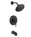 Matte Black Shower Faucet Set With Tub Spout And 6-Spray Touch-Clean Dope Shower Head, Tub And Shower Trim Kit, Single-Handle Bath System
