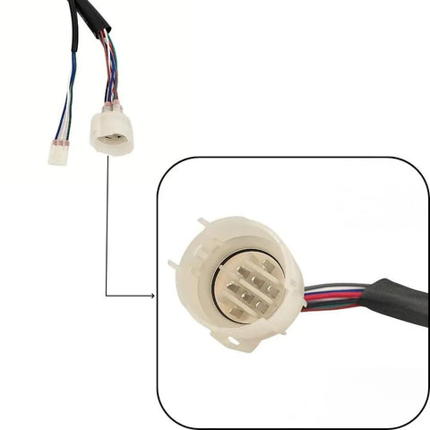Close-up of connector wires for Suzuki Outboard Remote Throttle Control 67200-93J50 For Side Mounted Control Box 4 Stroke