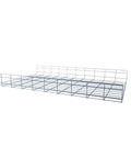 Rugged Heavy Duty Wire Mesh Cable Tray 2-Pack in Silver Zinc Plated Steel, 23.63 x 3.94 x 118.12 Inches, ceiling mount pathway
