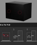 Back view of 4.6L Digital Steel Safe With Electronic Lock For Home Or Office, Money Cash Security Box, wall installation instructions