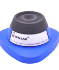 Touch-Activated Lab Vortex Mixer, No-Brainer Compact 50mL Capacity For Test Tubes And Centrifuge Tubes, Quick 5-Second Spin, Durable Brushless DC Motor, Polycarbonate Body With Silicone Clamp, Great For Gel Polish And Eyelash Adhesives. Blue compact vortex mixer with black silicone top.