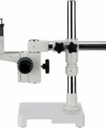 Trinocular Stereo Microscope For Home Lab And Classroom Use With WH10x Eyepieces, 20x 40x 80x Magnification, 2x 4x Objectives, Single Arm Boom Stand, Includes 2.0x Barlow Lens, side view