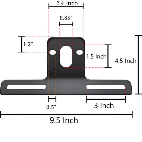 Heavy Duty License Plate Holder Bracket With Light Mount For Trailers Trucks Cars And Some Motorcycles Includes Mounting Screws