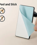 32 Inch Self Adhesive Towel Bar For Bathroom No Drill Wall Mounted Rustproof SUS304 Stainless Steel Matte Black Hand Towel Holder Kitchen Bath Organizer Easy Install Strong Hold showing peel and stick installation.