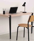 Sleek F Shape Metal Table Legs Set Of Four With Quick Install And Zero Drill Hassle For Modern Diy Dining Coffee Console Tables in a workspace setup.