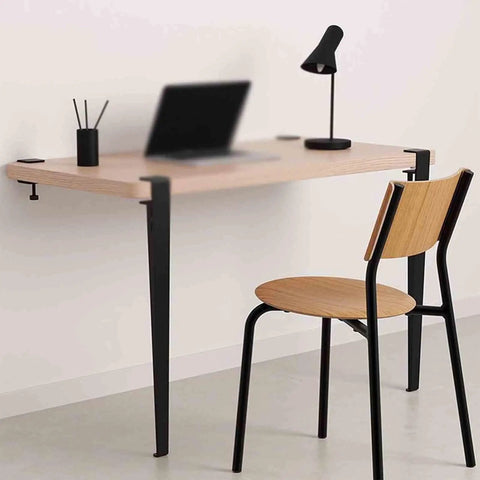 Sleek F Shape Metal Table Legs Set Of Four With Quick Install And Zero Drill Hassle For Modern Diy Dining Coffee Console Tables in a workspace setup.