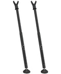 Adjustable 19 To 52 Inch 3 In 1 Door Security Bar For Hinged Or Sliding Doors And Windows Portable Home Security Barricade And Door Stopper Indoor Use; shown in black, compact design for indoor use.