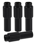 Four Pack Aluminum Alloy Bike Cable Adjusters For Brake And Gear Shift CNC Machined Shifter Cable Adjusters Compatible With 4mm And 5mm Derailleur Speed Screws in black