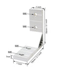 10 Pack 1 Inch Slot Aluminum Corner Brackets For 1010 And 2525 Extrusions With M6 Bolts And Nuts, 90 Degree Right Angle Connectors