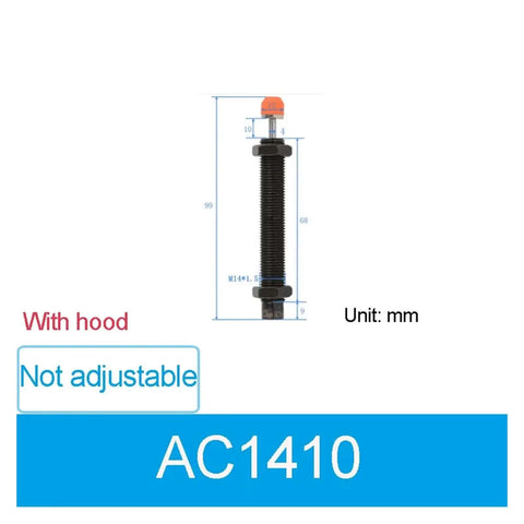 Image of Hydraulic Buffer Mechanical Parts Short Set In Various Sizes AC1410 for industrial equipment, non-adjustable with hood.