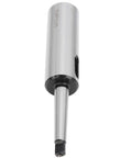 Shop Ready Extra Long MT1 To MT2 Morse Taper Drill Sleeve Reducing Adapter showing hardened steel build for precise alignment.