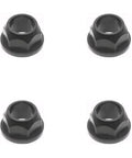 No Sweat Replacement With Premium Set Of Four Hex King Pin Bushings For Cub Cadet Mtd Toro 38 And 42 Inch Riding Mower Deck Parts Durable Plastic Flanged Design, black bushings.