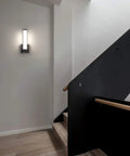 Slick Black Acrylic LED Wall Sconce Light For Bedroom And Hallway 12 Inch Height 12W 4000K Natural White Modern Indoor Wall Lamp