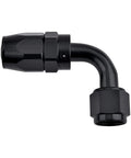 10AN 90 Degree Swivel Hose End Fitting for CPE Braided Hose Black 7/8-14 UNF Aluminum 6061-T6 side view