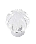 Gold And Chrome Glass Mushroom Cabinet Knob from Set 7 Pack, 1-1/4 Inch Width, Traditional Hardware Drawer And Door Pulls For Kitchen