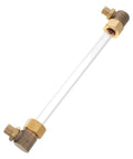 Industrial Water Level Gauge With One Quarter Inch Thread For Buckets And Cisterns, High Temperature Resistant Glass And Copper Tube, Precise Measurement, Built Tough Right Angle Display For Home Use, angled view