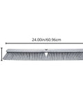 Top Shelf Plastic Push Broom Head Built Tough Heavy Duty Workhorse 24 inch with soft medium stiff bristles for sweeping.