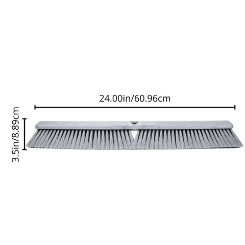 Top Shelf Plastic Push Broom Head Built Tough Heavy Duty Workhorse 24 inch with soft medium stiff bristles for sweeping.