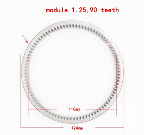 Industrial Grade Planetary Gear Set With Internal Ring Gear Modulus 1.25 And 90 Teeth For High Torque Transfer In Gearbox Systems Perfect For Robotics CNC And Heavy Machinery 1 Piece Lot