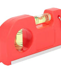 Rcniso Spirit Level Bubble Measuring Instrument for Home 2 Pieces Mini Magnetic Gradient with High Precision for Family Life ABS + TPR + Aluminum Frame in red.