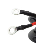 Heavy Duty Dual Output Stator With Voltage Regulator Rectifier And Plug And Play Gasket Swap For Polaris RZR Ranger ACE General Total Charging System Fix Up 2013 Through 2025 wiring harness connectors close-up with eyelets.