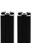 Two Pack 20x20mm Aluminum Extrusion Profiles 31.5 Inch 800mm Black Anodized T Slot European Standard CNC Linear Rail
