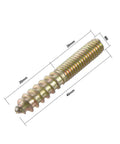 M6 Zinc Plated Carbon Steel Double Ended Hanger Bolt, 40mm long, for wood and machine mounting projects.