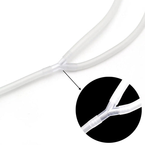 Two Pack Premium Silicone Y Type Hoses Tubing For Vacuum Cupping Machine Accessories 85 Inch Long Inner Diameter 0.22 Inch Outer Diameter 0.33 Inch