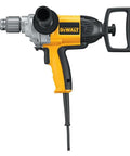 Badass Torque One Half Inch Spade Handle Corded Drill With Nine Point Zero Amp Motor And Reversing Switch, side view of drill.