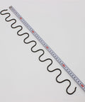 Extra Long Sofa Spring Repair Kit With Clips And Screws For DIY Recliner Fix 35cm To 80cm next to a measuring tape.