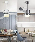 Modern Scandinavian Ceiling Fan With Bright Led Lights And Remote Dimming Switch Delivering Legit Smooth Airflow For Bedroom Kitchen Or Office displayed in living room and kitchen settings.