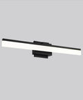 Palmital 1 Light Modern Vanity Light Wall Sconce with Dimmable LED Mirror Lighting, matte black finish, 23 inch satin glass