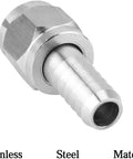 Two Pair Hose Swivel Nut Quick Disconnect Fittings With Three Sixteenth And Five Sixteenth Barb In Beefy Stainless Steel Heavy Duty One Quarter Inch MFL For Homebrewing Includes Four Free Worm Clamps, stainless barb fitting