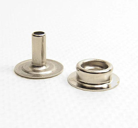 Longer Post Snap Fasteners For Leather And Thick Fabrics Or Carpet By DOT Brand Nickel Plated Brass Set Includes Caps Sockets Studs