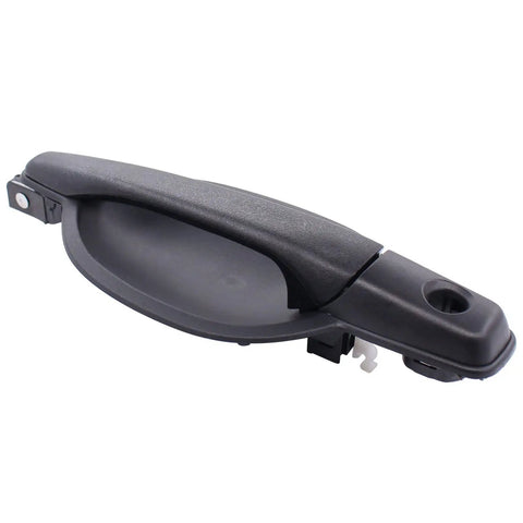Black Exterior Door Handle Set For Mitsubishi Endeavor 2004-2011 3.8L, close-up of a single durable black handle for smooth operation.