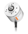 Rotary Encoder For Industrial Automation With High Precision Position Feedback, 8.KIS40.136B.3600, Ideal For Motion Control, Path Planning, Robotics, Servo Motors, And Packaging Lines, Fast Signal Output, Easy Wiring, silver metal encoder with cable
