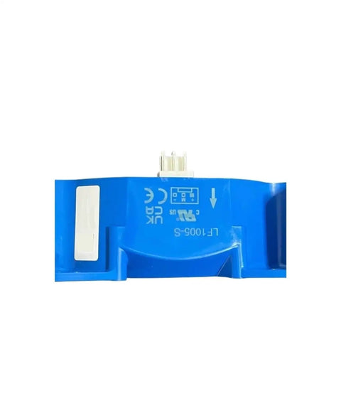 Super Smooth Plug And Play Compact Current Sensor Transducer Module With Rapid Response For Industrial Control And Wide Dc Voltage Measurement Range Built Tough To Last, blue housing top view.