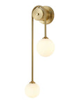 Dope Gold Double Ball Glass Wall Sconce Mid Century Modern Living Room Bedroom Hallway Light With Up Down Left Right Mount G9