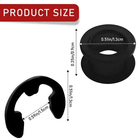 2 Pack Shift Cable Bushing Repair Kit With Clips For Gear Lever Linkage, Tough Durable Transmission Shifter Bushings size diagram