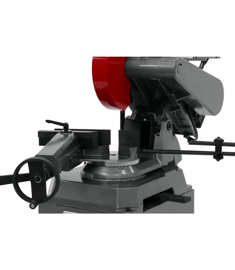 Heavy Hitter 12 Inch Abrasive Cut Off Saw With Five Horsepower Motor And Three Phase 230 460 Volt Power Build, detailed view of cutting mechanism.