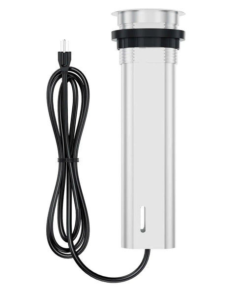 Pop Up Power Outlet With Wireless Charger Automatic Lift 3 Outlets And 2 USB Ports 10W Fast Wireless Pad 4 Inch Recessed Countertop Office Station
