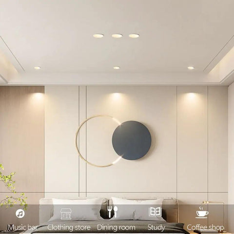 Interior view showcasing UWYTGF 9 Pack Retrofit Led Recessed Lighting 3.2 Inch in a modern room setting.